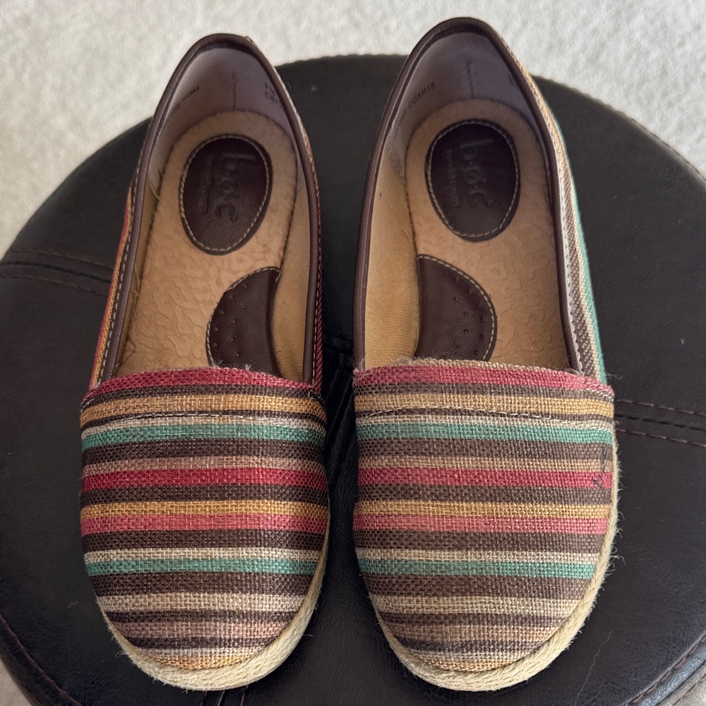 b.o.c. Multicolor Striped Slip-On Espadrilles